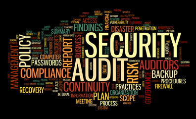 Security audit in word tag cloud - 66250444