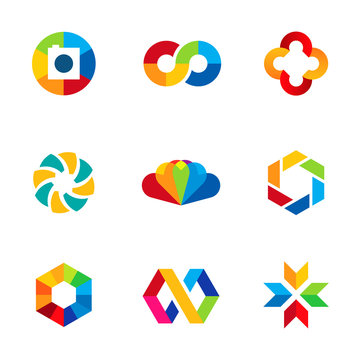 Color capture imagination education share community logo icon