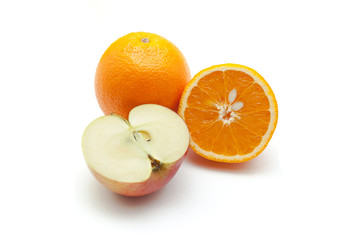 Orange and apple slice