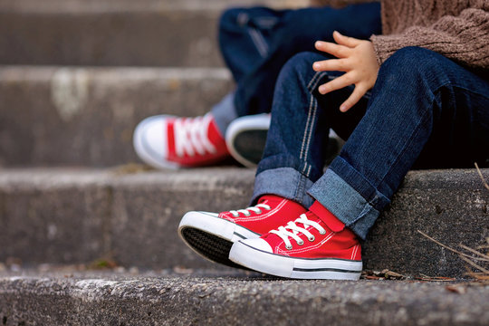 Sneakers On A Kids Feet