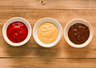 rustic tomato mustard and barbecue sauce