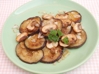 gebratene Auberginen