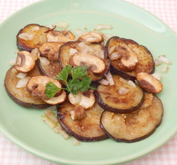 gebratene Auberginen