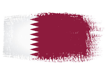 brushstroke flag Qatar