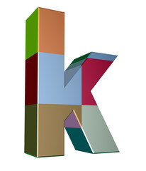 3d letter collection - Small cases - k