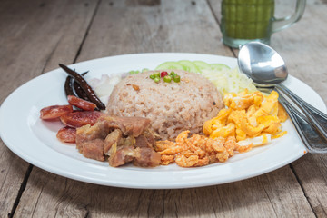 Fried rice with Shrimp paste, Thai style food
