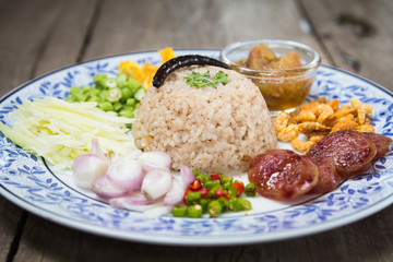 Fried rice with Shrimp paste, Thai style food