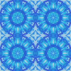 Seamless floral pattern paintings on fabric