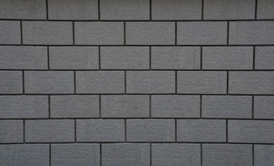 Grey brick block texture background in horizontal pattern