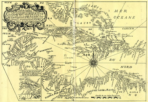 Map of Central America, 1633