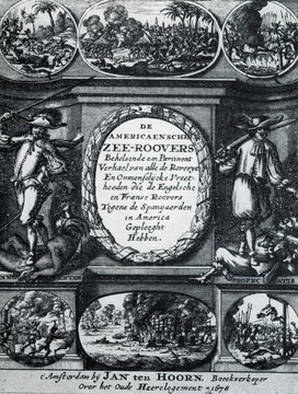 Frontispiece to 1st edition of Buccaneers of America, 1678