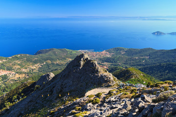 Elba island overview from Mount Capanne