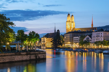 Rivière Limmat à Zurich