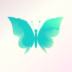 watercolor butterfly vector, Eps 10