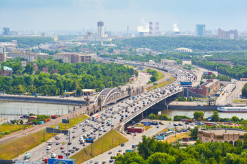 Obraz premium Moscow - city landscape, the Third Ring Road