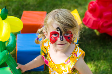 child with face painting