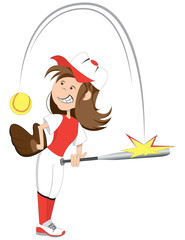 Fototapeta premium Softball Girl