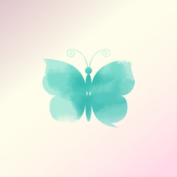 watercolor butterfly vector, Eps 10