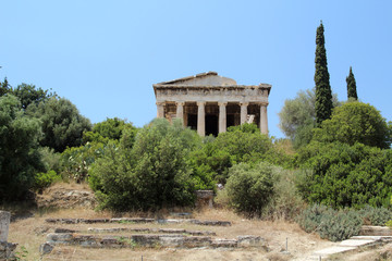 Fototapeta na wymiar Świątynia Hefajstosa, Agora starożytnej w Atenach
