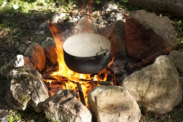 Rolgordijnen Pot on the fire © valarti