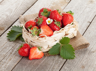 Fresh strawberry in basket
