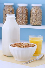 Delicious organic muesli cereal