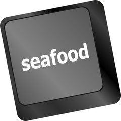 keyboard key layout with sea food button