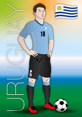 uruguay soccer player uniform