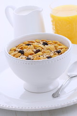 Delicious organic muesli cereal