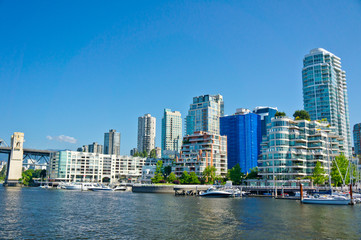Fototapeta na wymiar Piękny widok z Vancouver, Kolumbia Brytyjska, Kanada