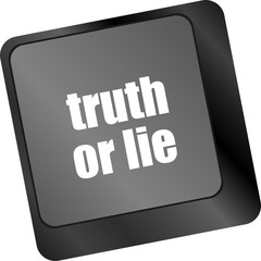 truth or lie button on computer keyboard key