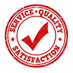 Service, quality, satisfaction stamp