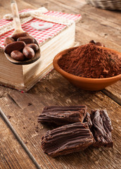 Ingredients for artisan chocolate