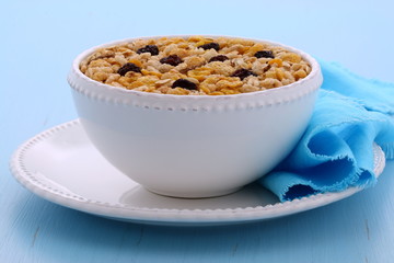 Delicious organic muesli cereal