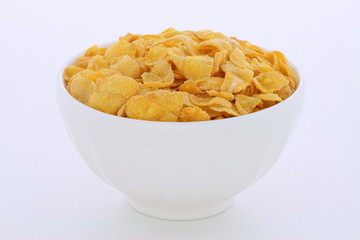 Healthy corn flakes breakfast