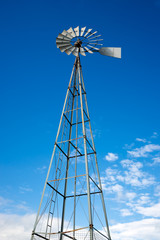 Tall Steel Water Pumping Windmill