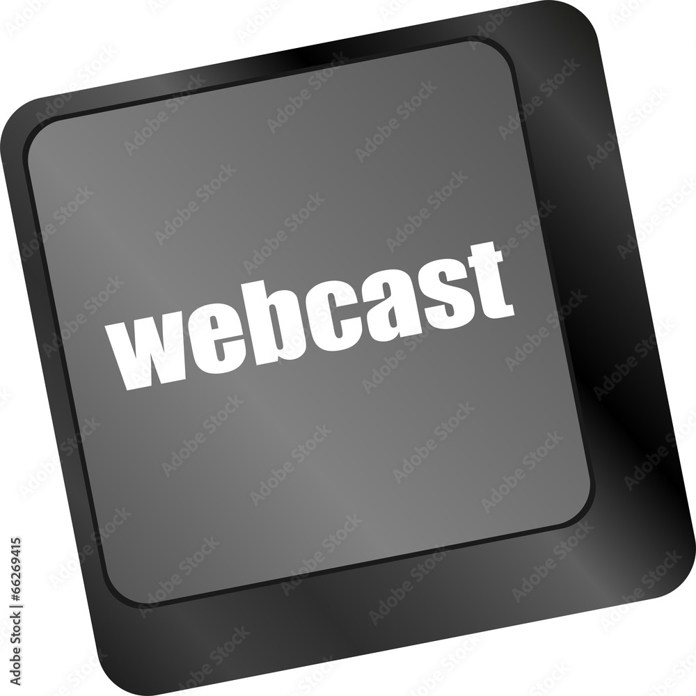 Poster keyboard key with webcast web button