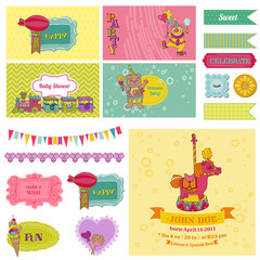 Baby Shower Circus Party Set - for Party Decoration, Scrapbook