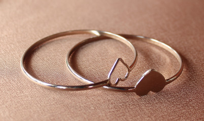 two ring shaped heart