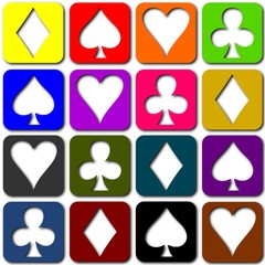 TRAMA SIMBOLI SEMI CARTE DA GIOCO COLORI MODIFICABILI