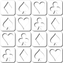 TRAMA SIMBOLI SEMI CARTE DA GIOCO SFONDO TRASPARENTE