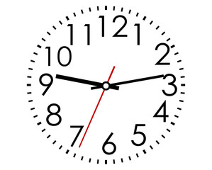 Obraz na płótnie Canvas Round clock face with Arabic numerals