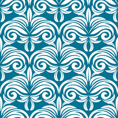 Blue and white seamless pattern