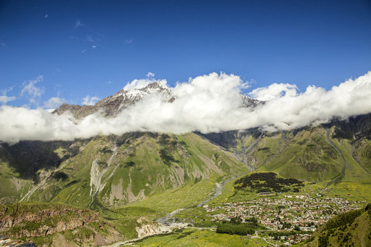 Village of Stepantsminda in Georgia