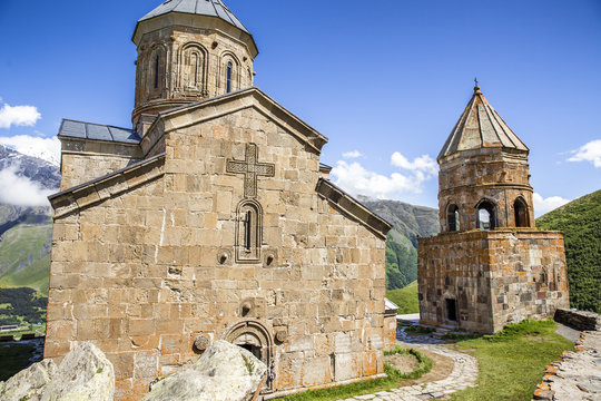 Gergeti Trinity Church In Stepantsminda Georgia