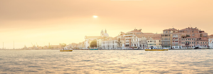 View of Grand canal and laguna in Venice