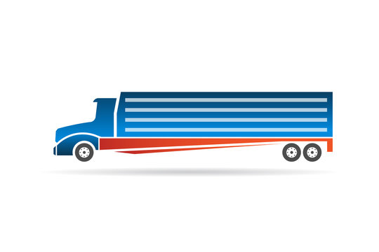 Freight truck image logo