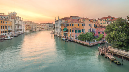 Obraz na płótnie Canvas View to the grand canal and Academy in Venice