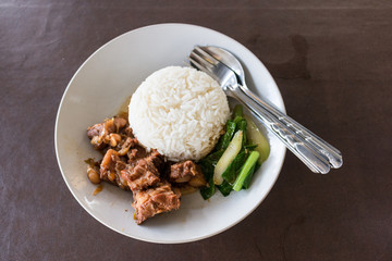 pork with rice ,Thai Food