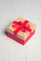 gift box on wooden background